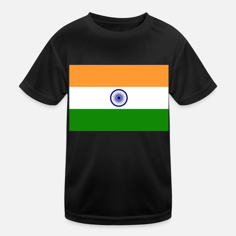 India flag Kinder Funktions-T-Shirt