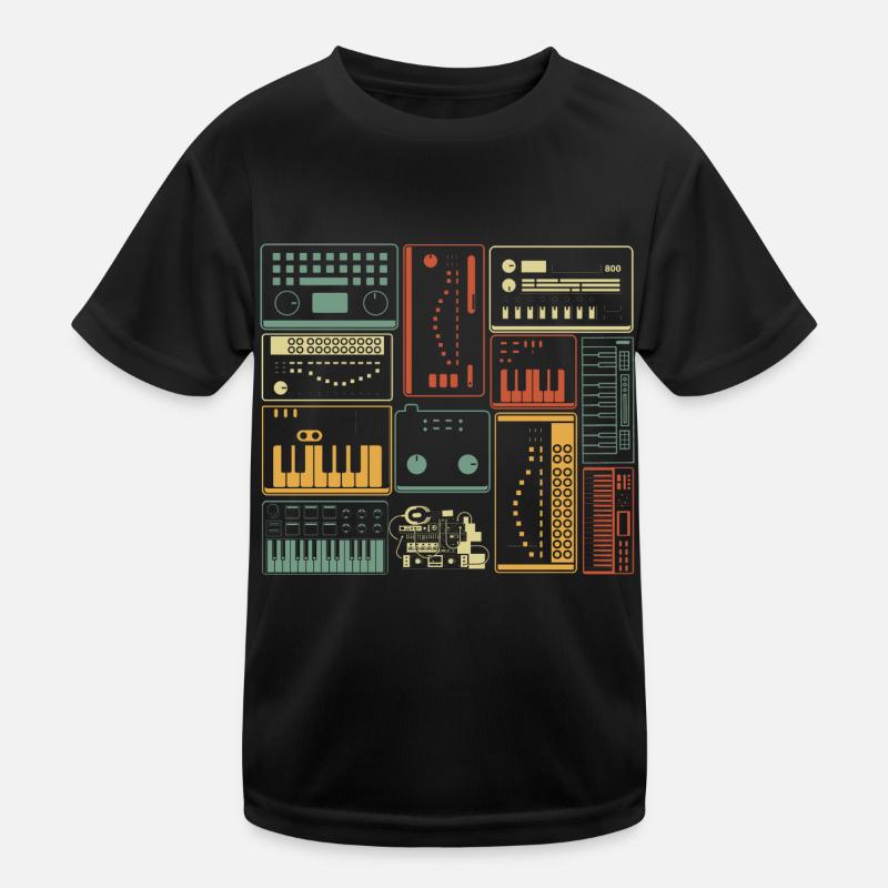 Synthétiseur modulaire analogique De Musique Keyboard T-shirt sport Enfant