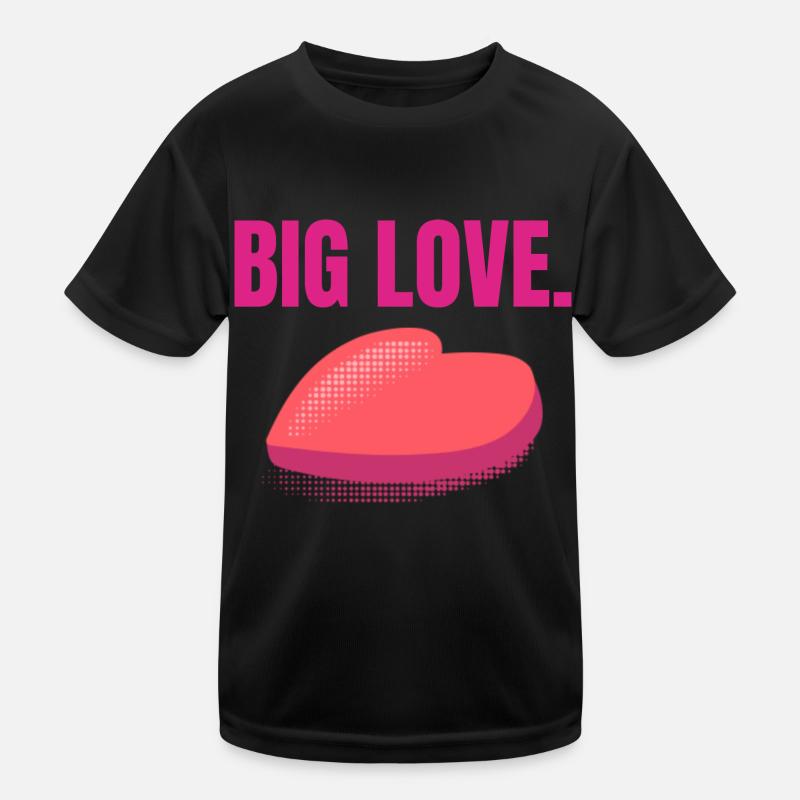 Big Love - Big Red Heart Kids Functional T-Shirt