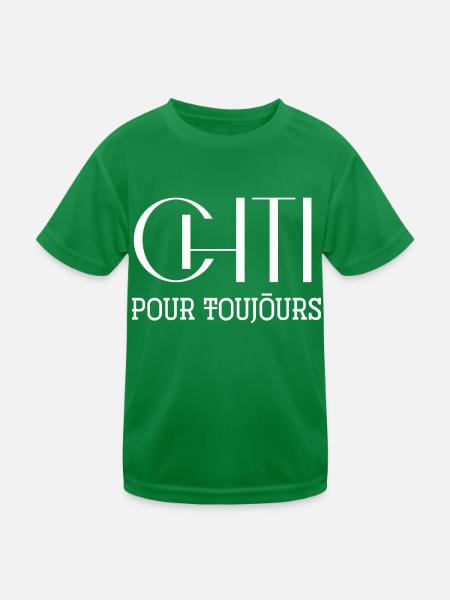 Chti pour toujours cadeau ch'ti homme femme - T-shirt sport Enfant - vert - Devant