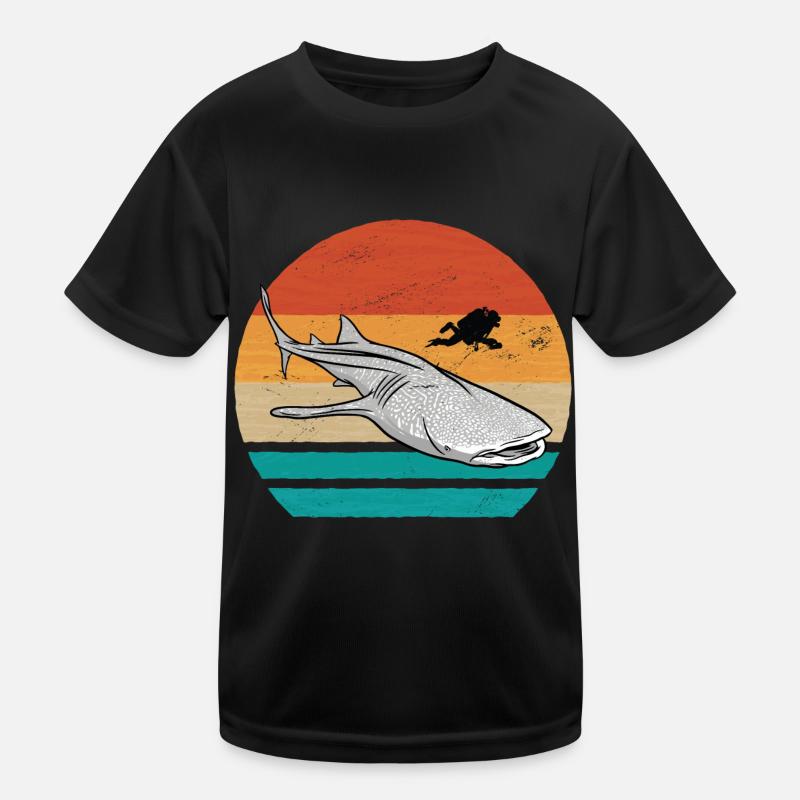 Diving with whale shark Kids Functional T-Shirt