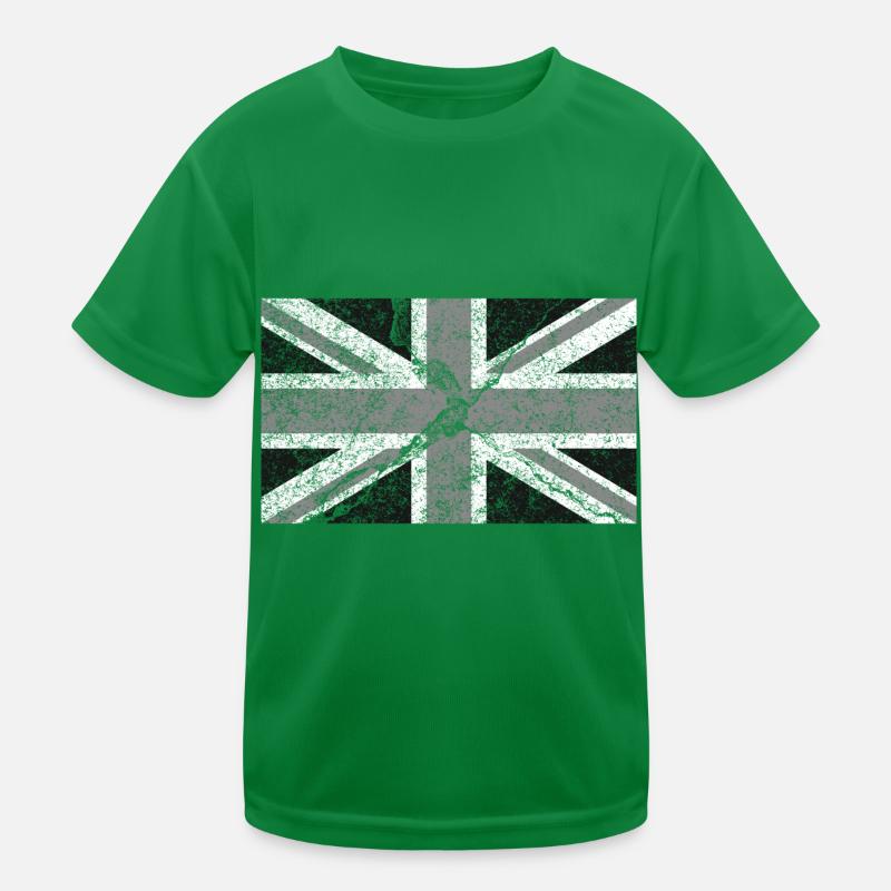 Grunge Britain Flag Kids Functional T-Shirt