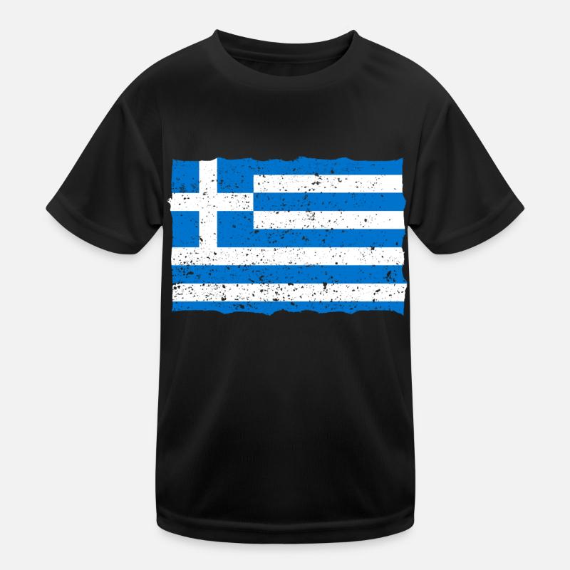 griechische Flagge Kinder Funktions-T-Shirt