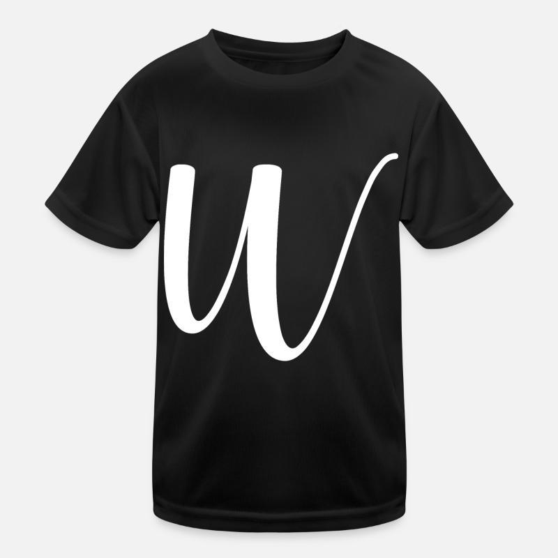 Calligraphy, initial W Kids Functional T-Shirt