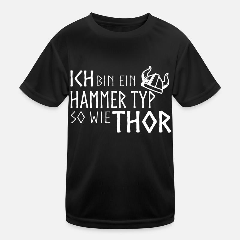 Hammer Typ, so wie Thor! Kinder Funktions-T-Shirt
