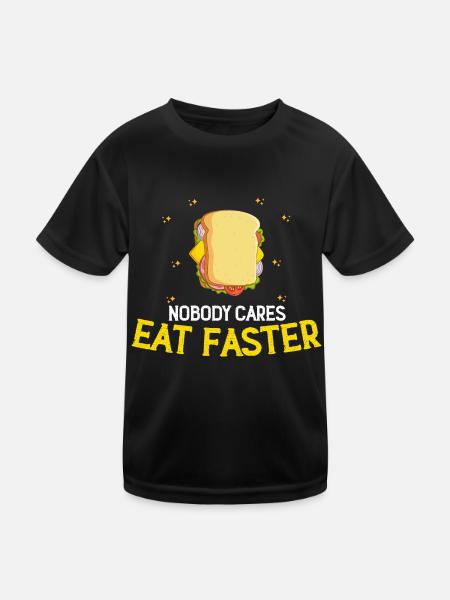 Quick Food Sandwich Food FastFood - Kids Functional T-Shirt - black - Front