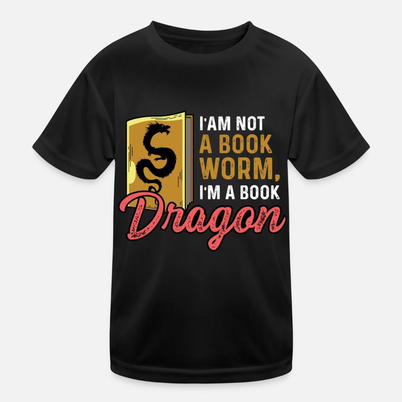 Drache buchen Studentenscholar Gift Kinder Funktions-T-Shirt