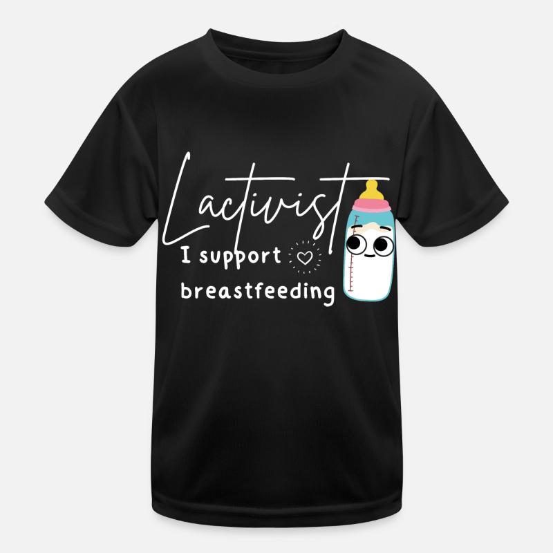 Funny lactation consultant breastfeeding support Kids Functional T-Shirt