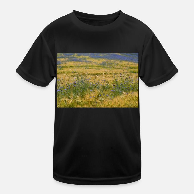 Kornblumen Feld Kinder Funktions-T-Shirt