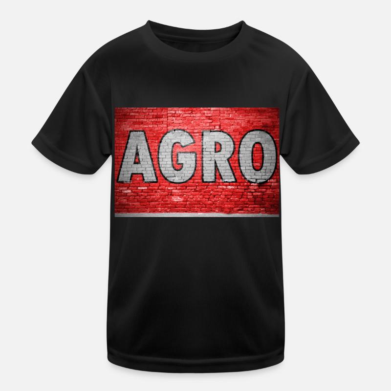 Agro Brick Wall Graffiti Kids Functional T-Shirt