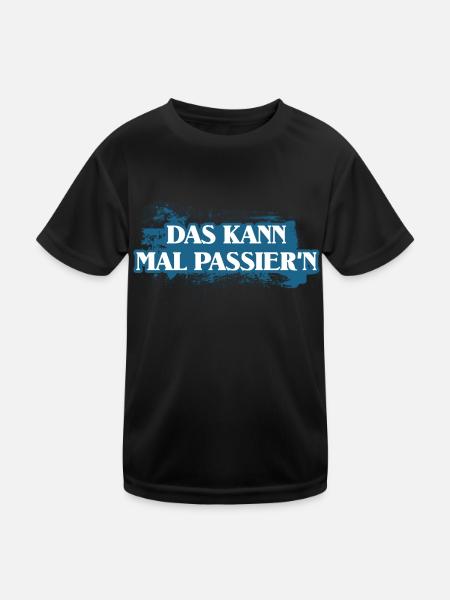DAS KANN MAL PASSIEREN - Kinder Funktions-T-Shirt - Schwarz - Vorne