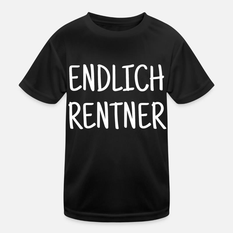 Endlich Rentner Ruhestand Pension Rente - Kinder Funktions-T-Shirt - Schwarz