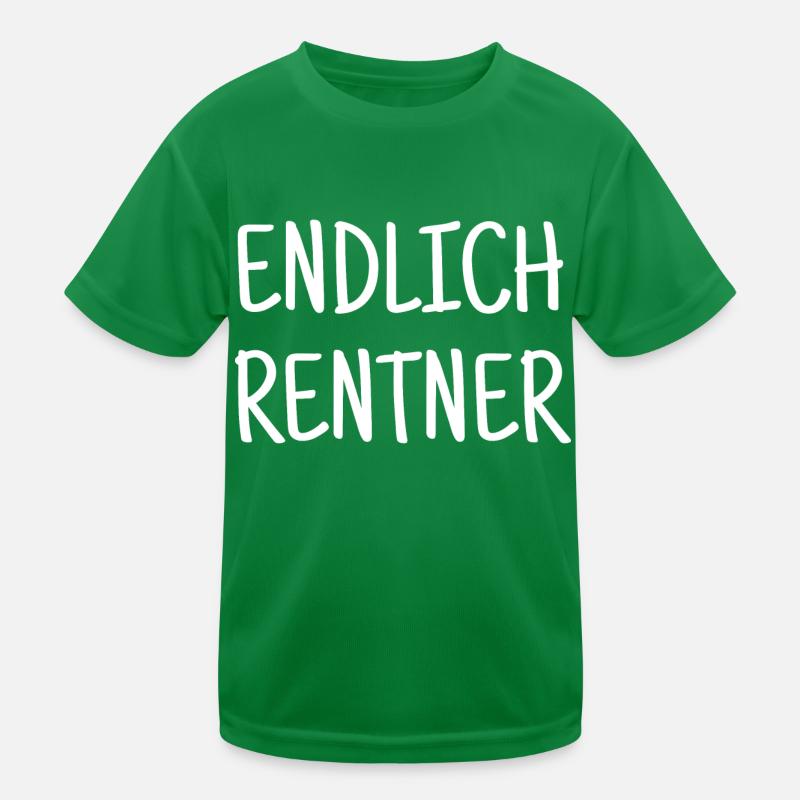 Endlich Rentner Ruhestand Pension Rente Kinder Funktions-T-Shirt