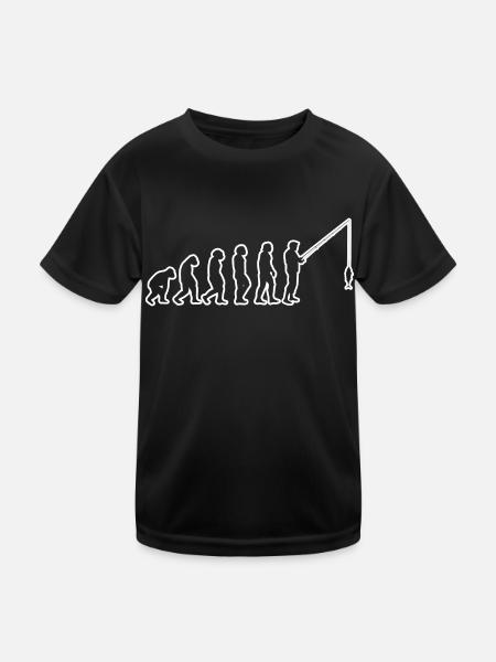 Pêche Hameçons Pêche Pêche Pêche Pêche - T-shirt sport Enfant - noir - Devant