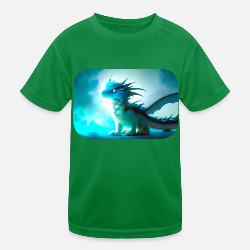 Grummliger kleiner Drache Kinder Funktions-T-Shirt