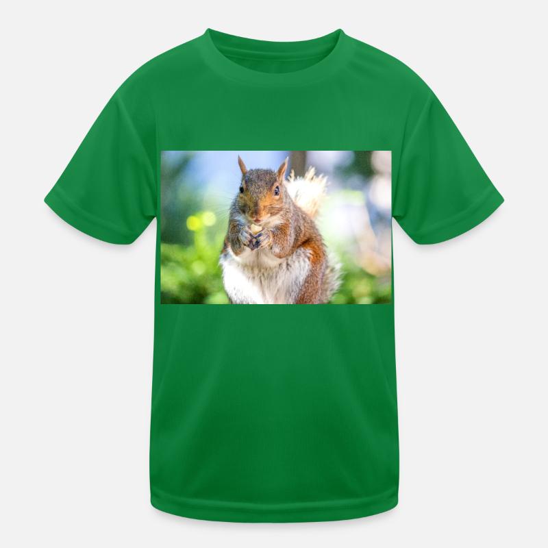 Grauhörnchen essen Kinder Funktions-T-Shirt
