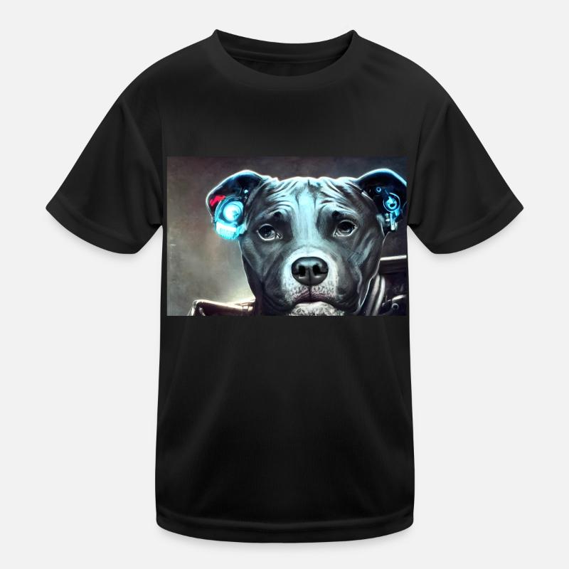 Sci-Fi Pitbull Kinder Funktions-T-Shirt