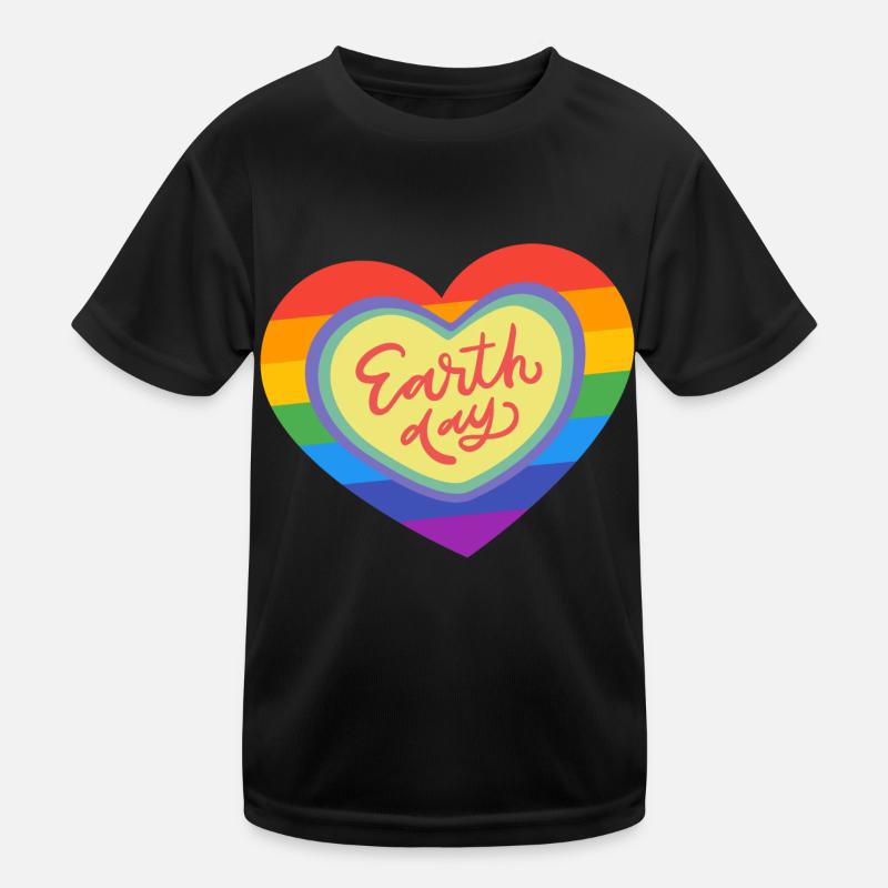 Go Planet It's Your Earth Day Rainbow Kinder Funktions-T-Shirt