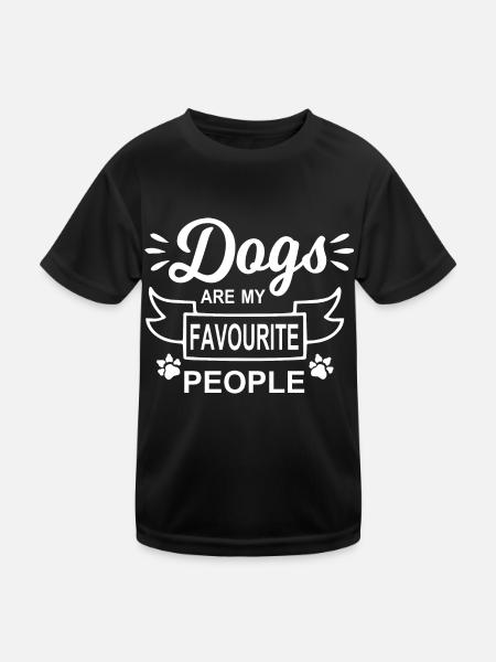 Chien Hund - T-shirt sport Enfant - noir - Devant