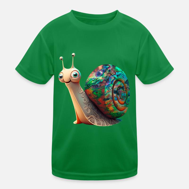 Opal Snail - Opal Snail Shell Kids Functional T-Shirt