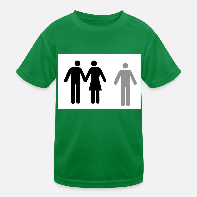 Couple and single icon flat Kids Functional T-Shirt