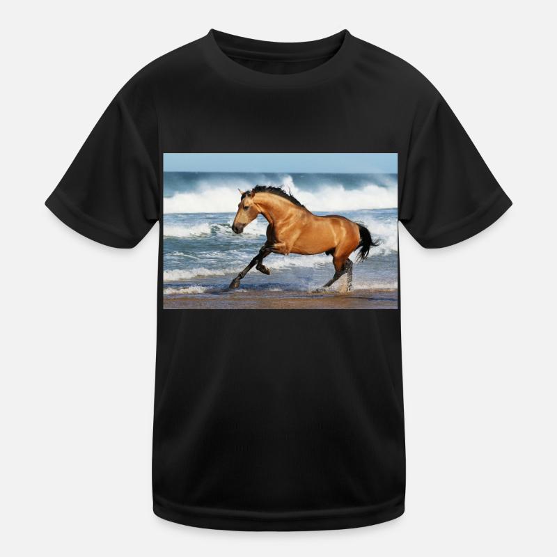 Pferde Kinder Funktions-T-Shirt
