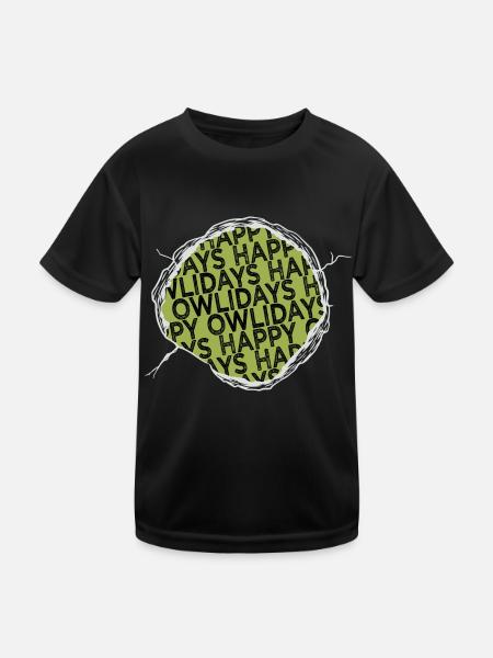 bodybuilding bedroom beard gang fairy tail bday - Kids Functional T-Shirt - black - Front