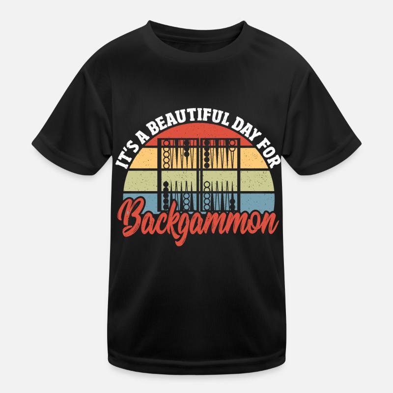 Backgammon Kinder Funktions-T-Shirt