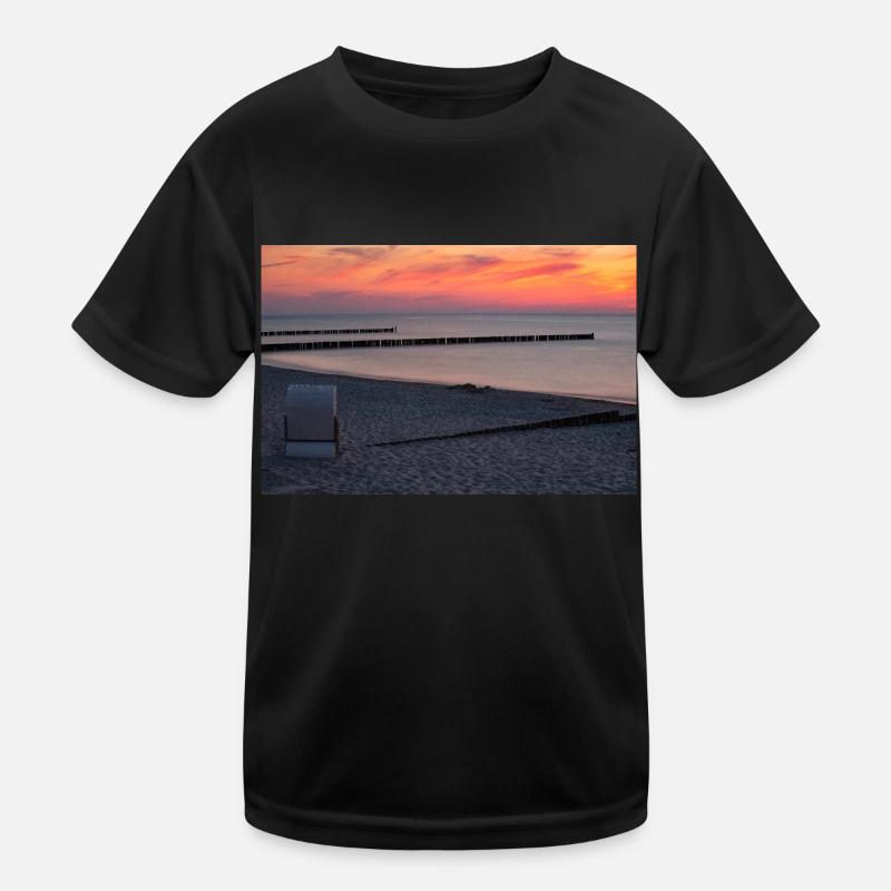 Abendrot an der Ostsee Kinder Funktions-T-Shirt