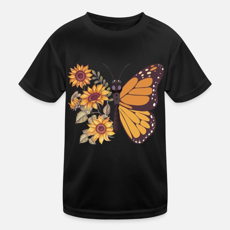 Tournesols papillon T-shirt sport Enfant
