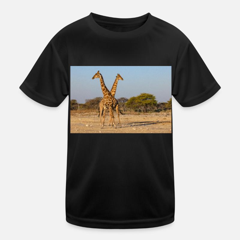 Giraffes - Kids Functional T-Shirt - black