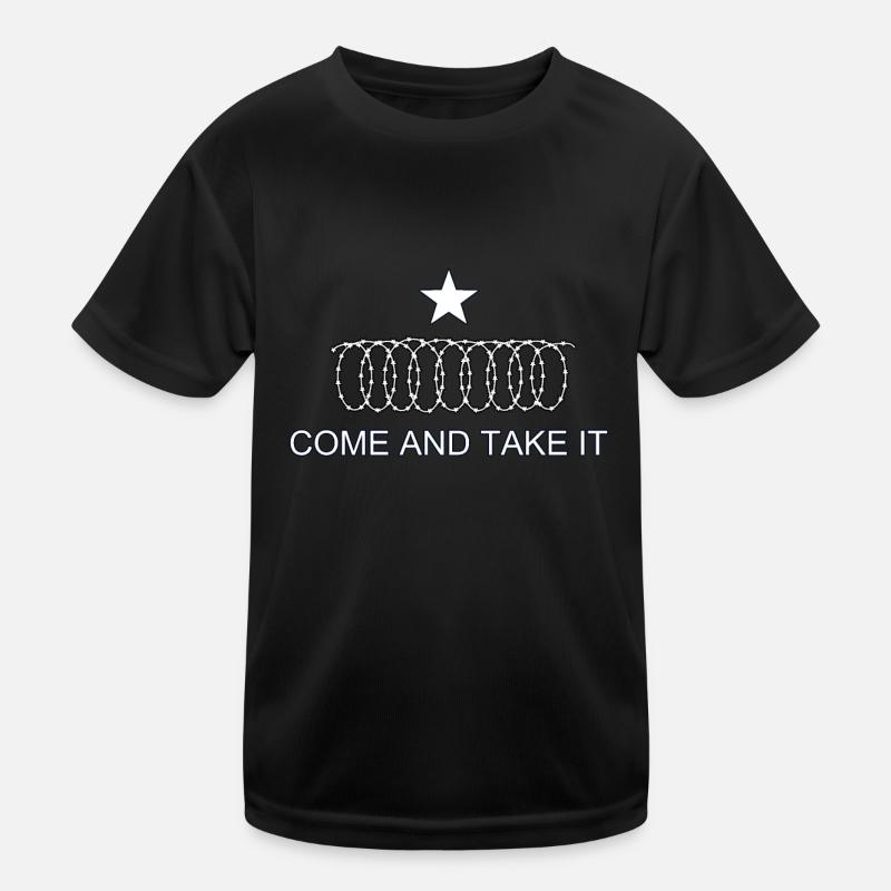Texas Flag Come and Take It Razor wire Kids Functional T-Shirt