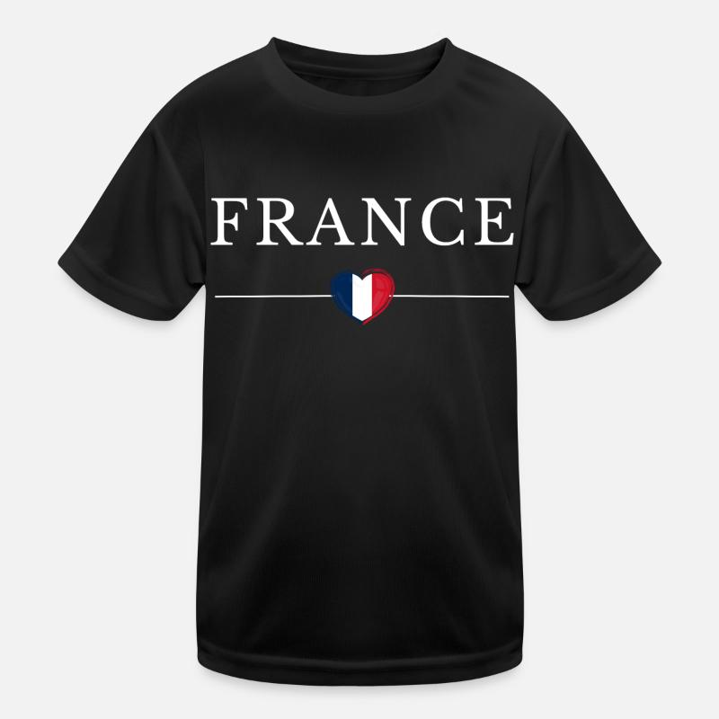 Flagge Frankreichs - Kinder Funktions-T-Shirt - Schwarz