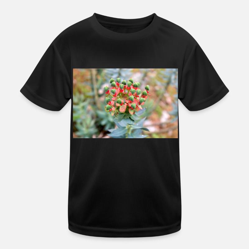 blühende bunte Wolfsmilch (Euphorbia) Blume Kinder Funktions-T-Shirt