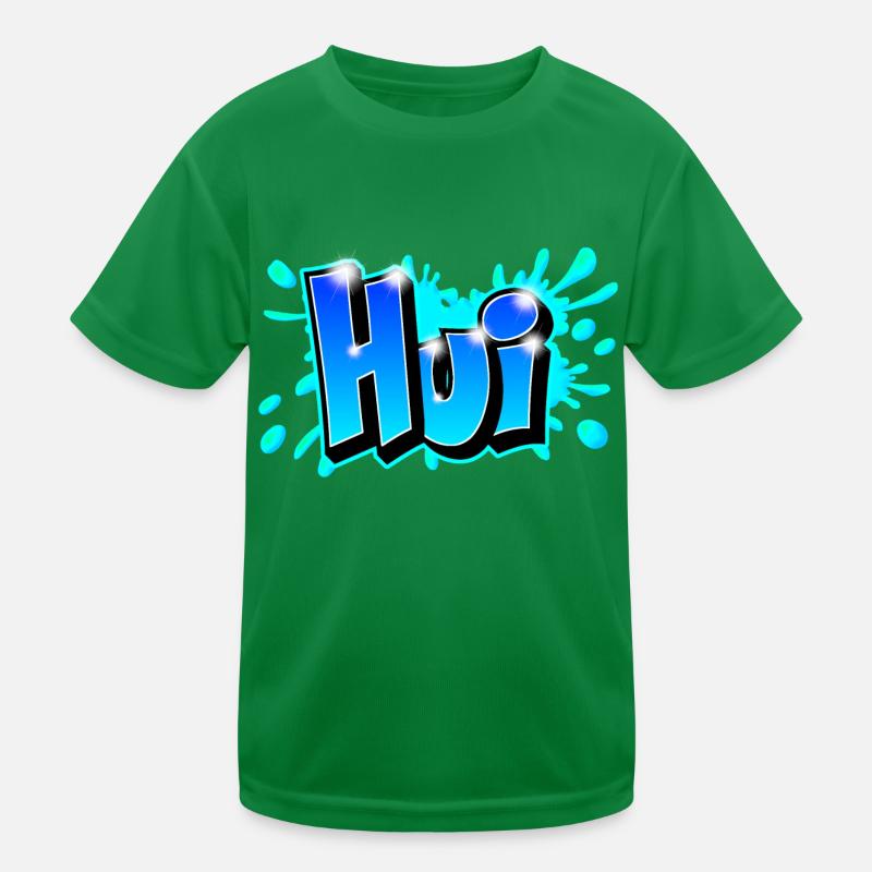 Graffiti "Hui" auf jedem Medium druckbar! Kinder Funktions-T-Shirt