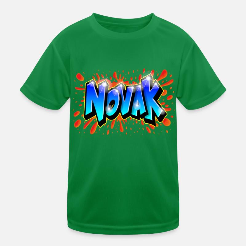 Graffiti NOVAK Splash Rot Kind Geschenk Kinder Funktions-T-Shirt