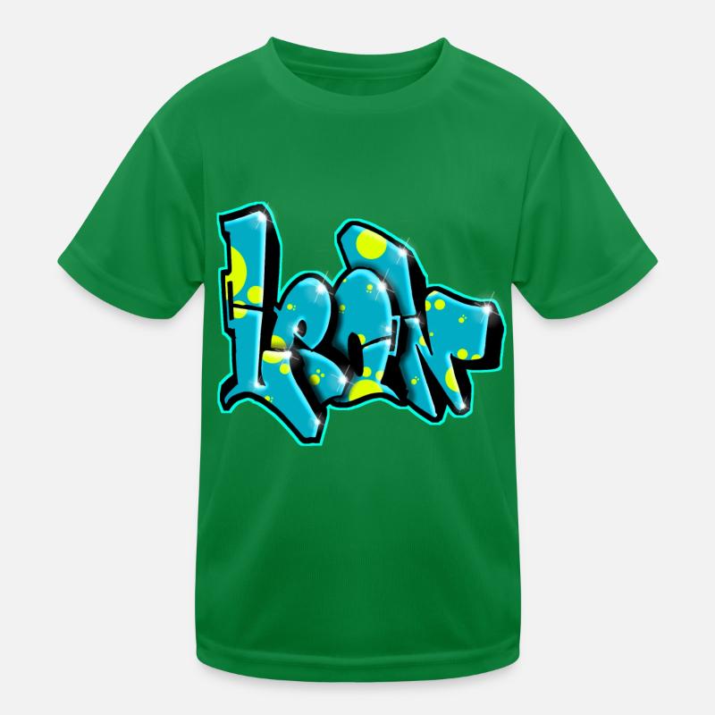 LEON GRAFFITI NAME Druck Kinder Funktions-T-Shirt
