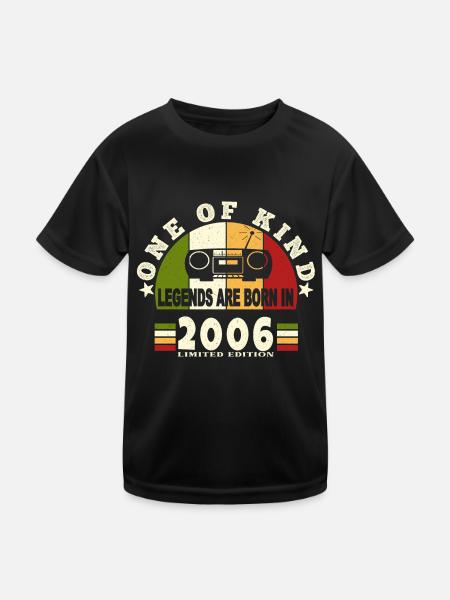 2006 Naissance de légende 2006 né en 2006 annivers - T-shirt sport Enfant - noir - Devant