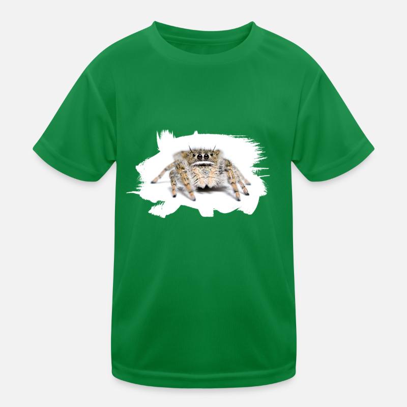 Phidippus texanus jumping spider, spring spinne. Kids Functional T-Shirt