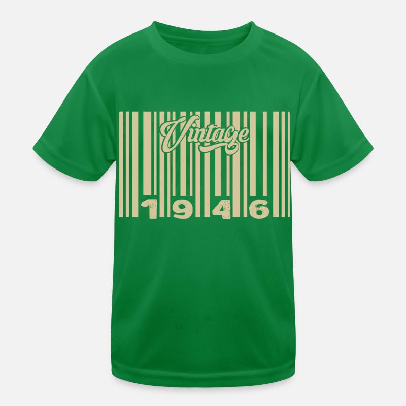 vintage 1946 Code barre 1946: Année 2025. T-shirt sport Enfant
