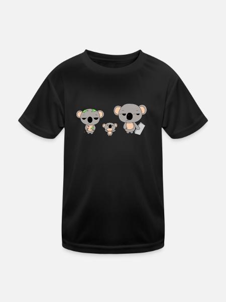 Koala Parenting Life - Kinder Funktions-T-Shirt - Schwarz