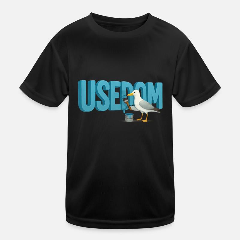 A seagull paints Usedom beautifully Kids Functional T-Shirt
