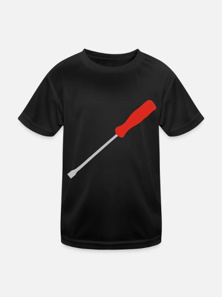 Screwdriver - Kids Functional T-Shirt - black - Front
