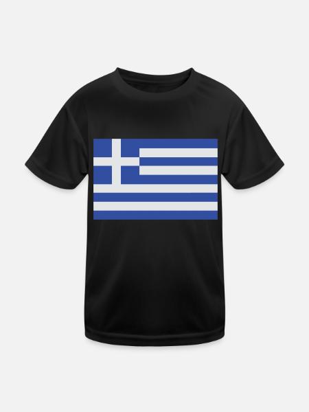 greece - Kinder Funktions-T-Shirt - Schwarz