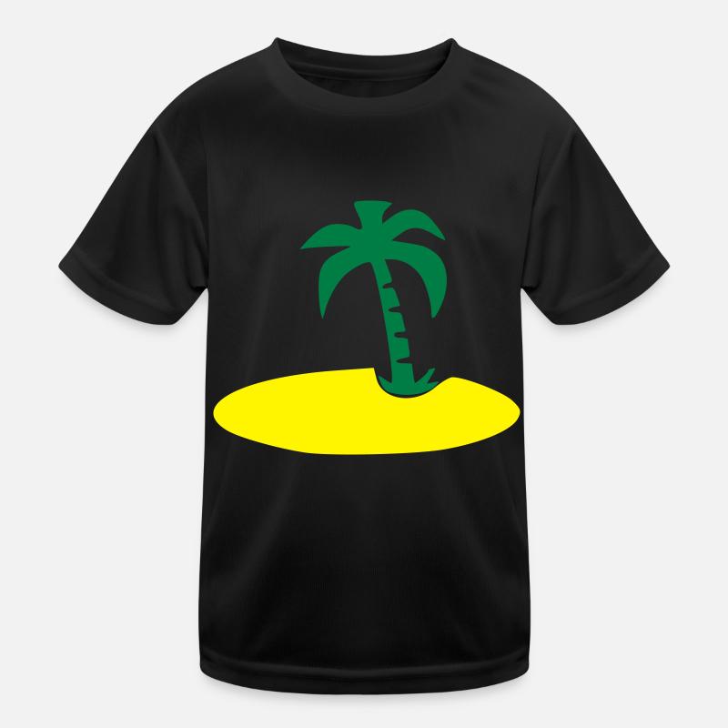 Island with palm tree Kids Functional T-Shirt