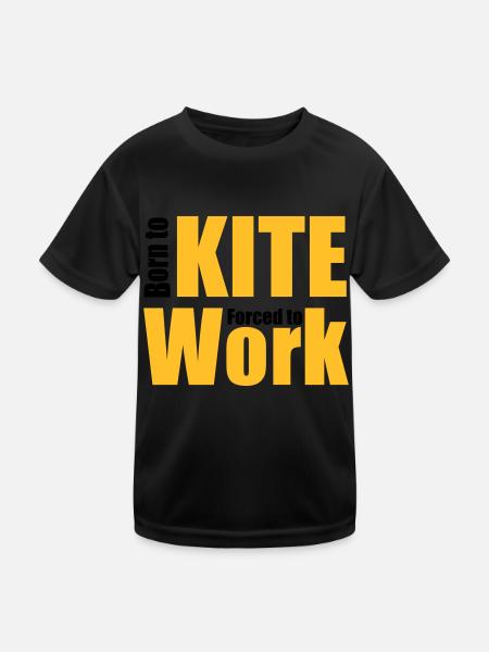 Hang-gliding - Kids Functional T-Shirt - black - Front