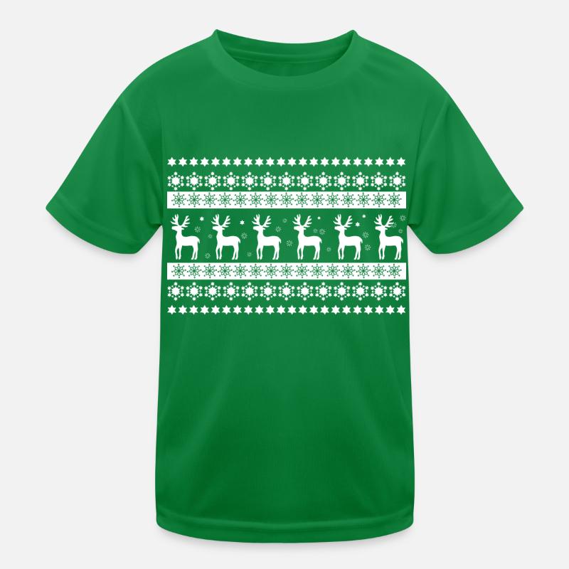 Rentier Muster Kinder Funktions-T-Shirt