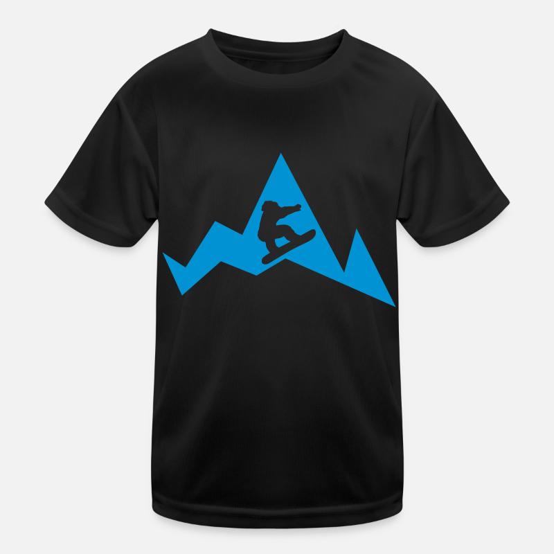 snowboarder Kinder Funktions-T-Shirt