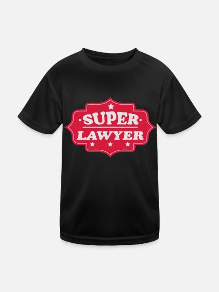Super lawyer - Kinder Funktions-T-Shirt - Schwarz - Vorne