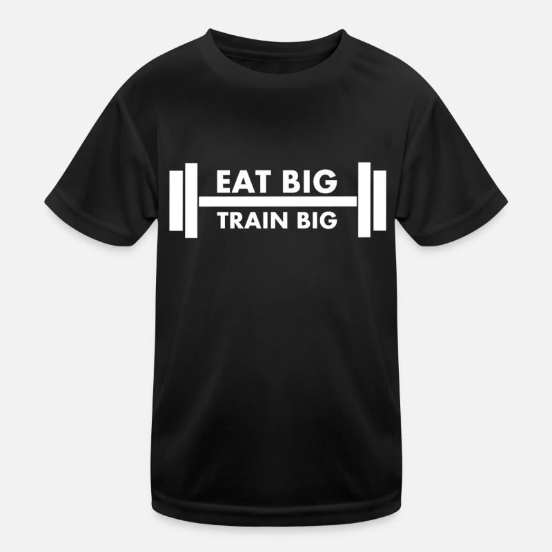 Eat Big Train Big Hantel Kinder Funktions-T-Shirt